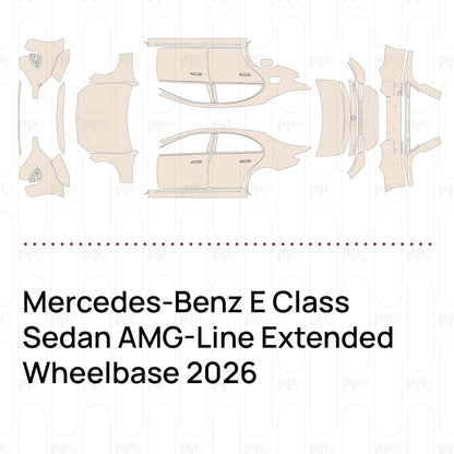 Voorgesneden PPF Mercedes-Benz E Class Sedan AMG-Line Extended Wheelbase 2026