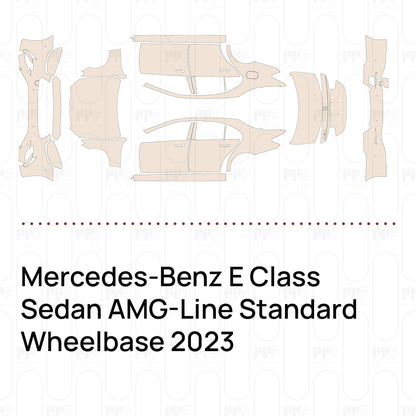 Voorgesneden PPF Mercedes-Benz E Class Sedan AMG-Line Standard Wheelbase 2023