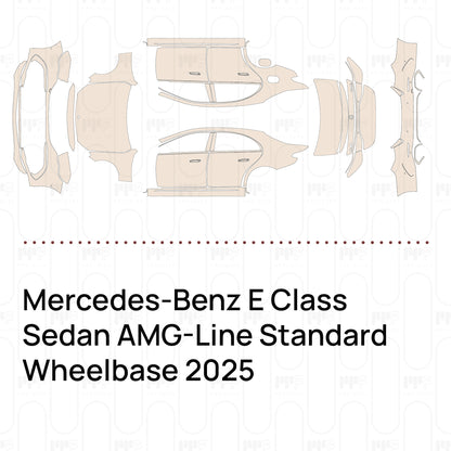 Voorgesneden PPF Mercedes-Benz E Class Sedan AMG-Line Standard Wheelbase 2025