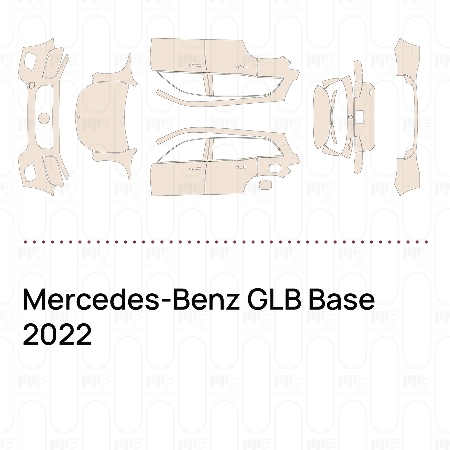 Voorgesneden PPF Mercedes-Benz GLB Base 2022