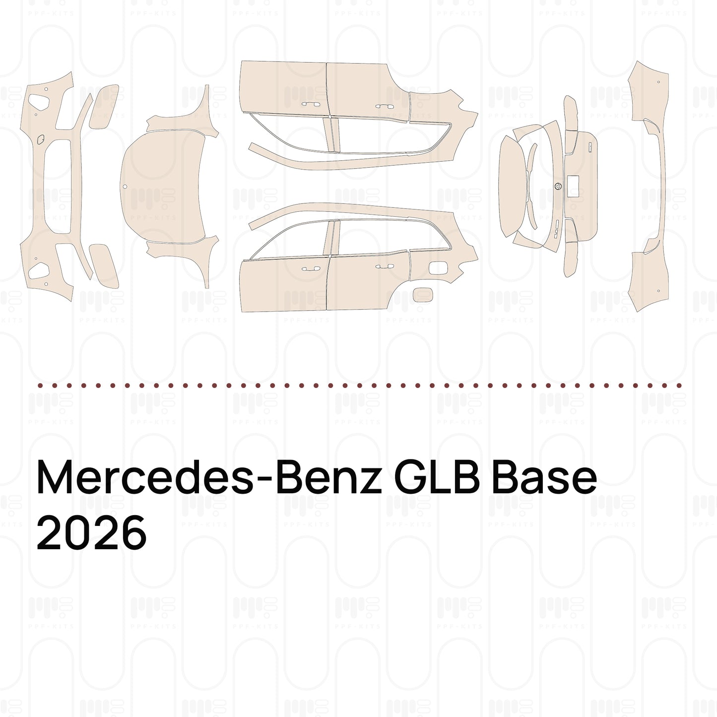 Voorgesneden PPF Mercedes-Benz GLB Base 2026