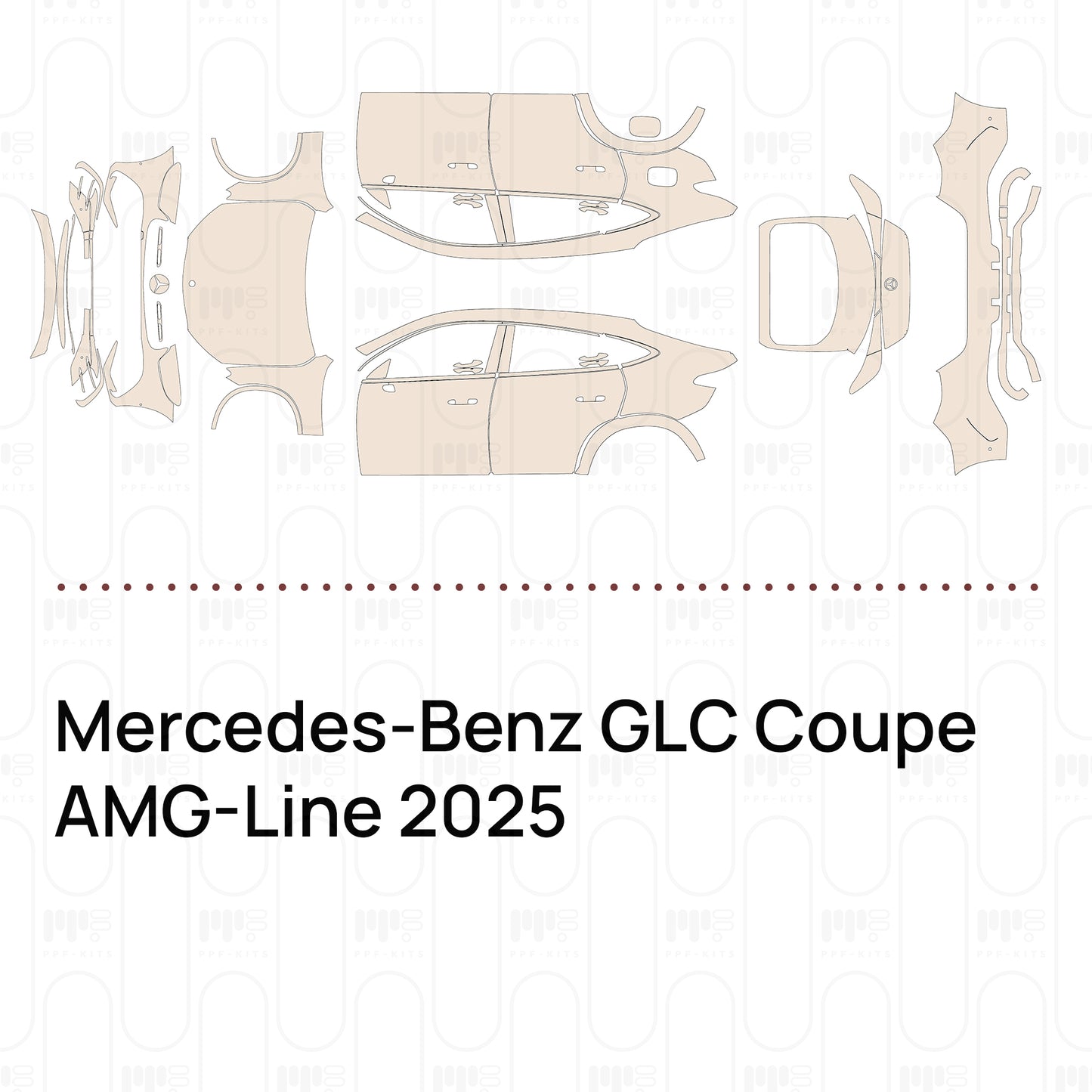 Voorgesneden PPF Mercedes-Benz GLC Coupe AMG-Line 2025
