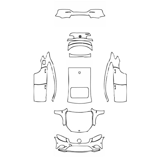 Pre-Cut PPF Mercedes-Benz GLC Coupe AMG GLC43 2018 - PPF-Kits