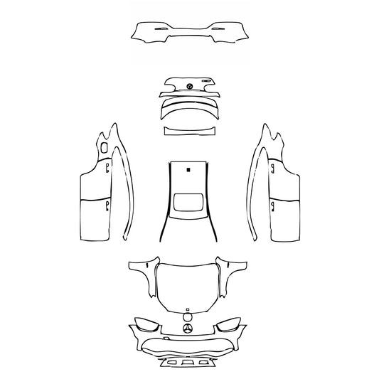 Pre-Cut PPF Mercedes-Benz GLC Coupe AMG GLC43 2021 - PPF-Kits