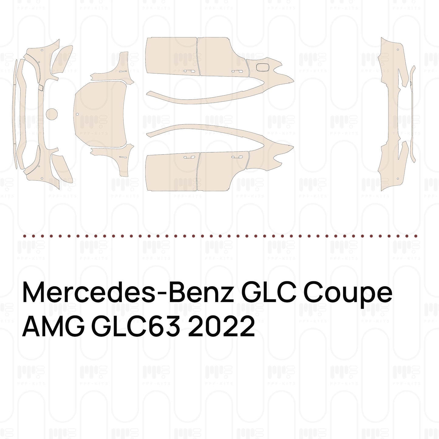 Voorgesneden PPF Mercedes-Benz GLC Coupe AMG GLC63 2022