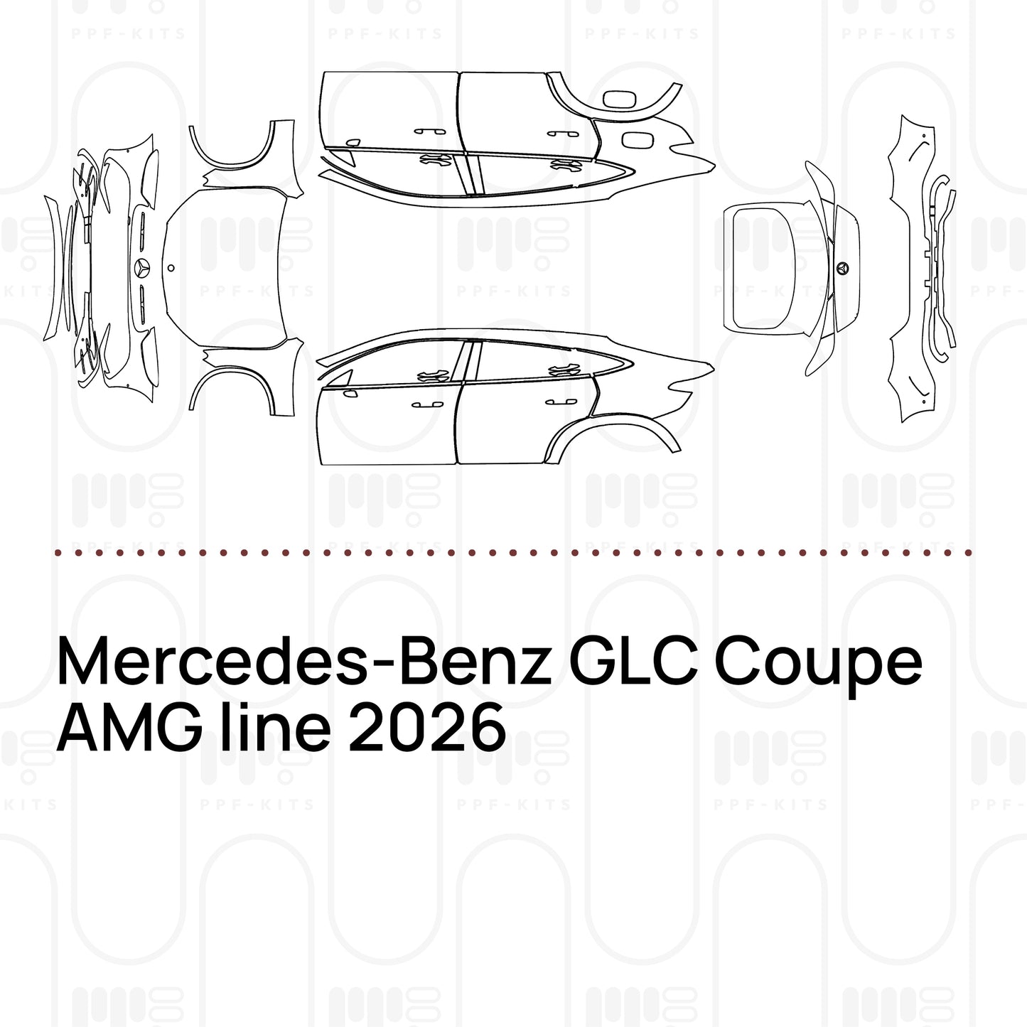Voorgesneden PPF Mercedes-Benz GLC Coupe AMG line 2026