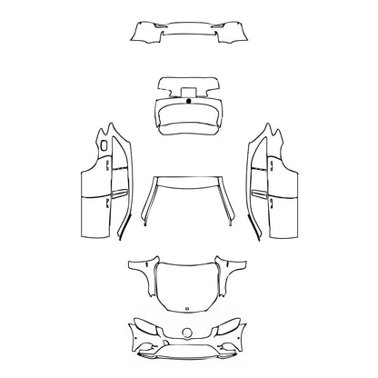 Pre-Cut PPF Mercedes-Benz GLC SUV AMG GLC43 2018 - PPF-Kits
