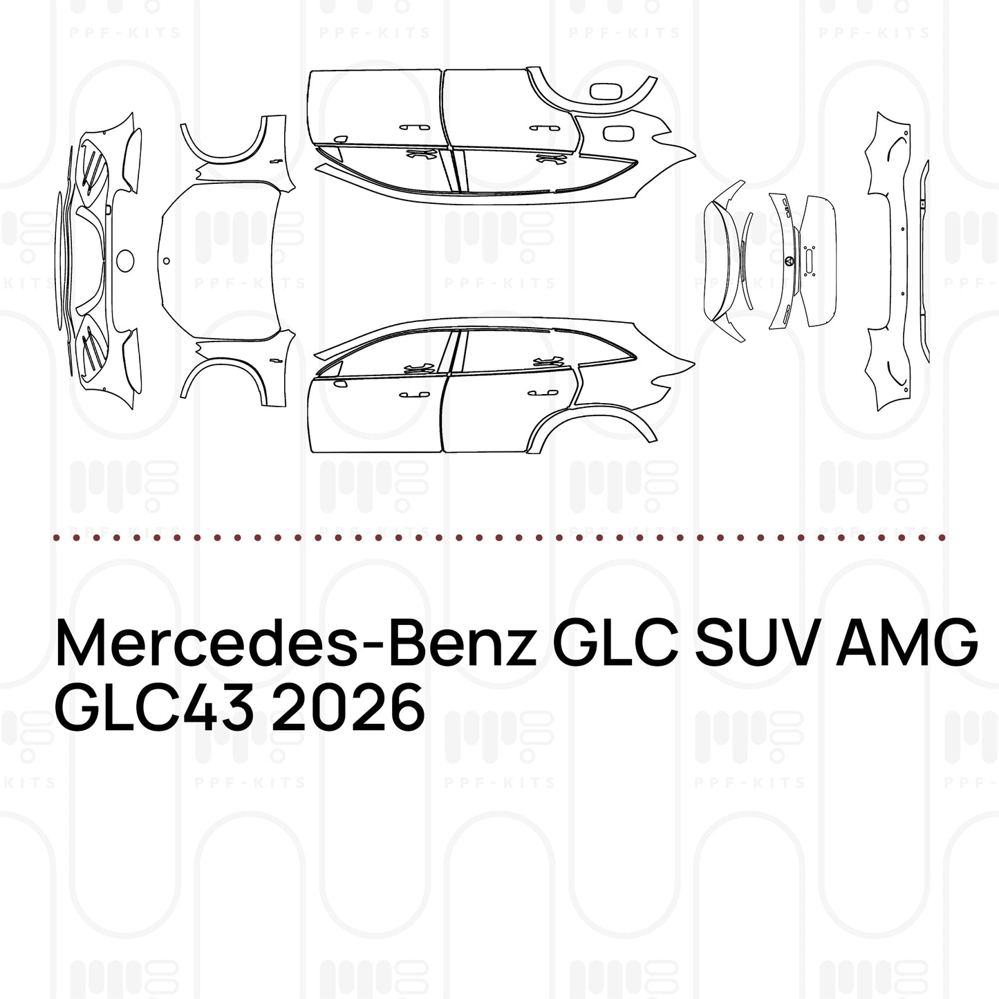 Voorgesneden PPF Mercedes-Benz GLC SUV AMG GLC43 2026
