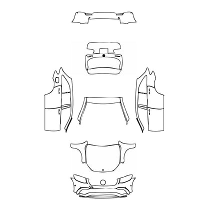 Pre-Cut PPF Mercedes-Benz GLC SUV AMG GLC63 2019 - PPF-Kits