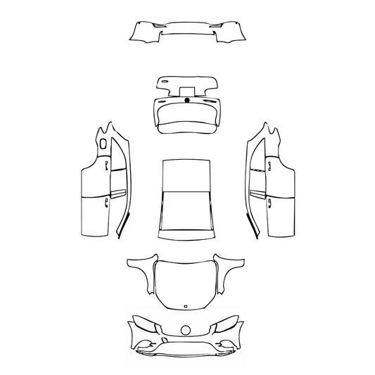 Pre-Cut PPF Mercedes-Benz GLC SUV Extended Wheelbase (GLC L) AMG Line 2018 - PPF-Kits