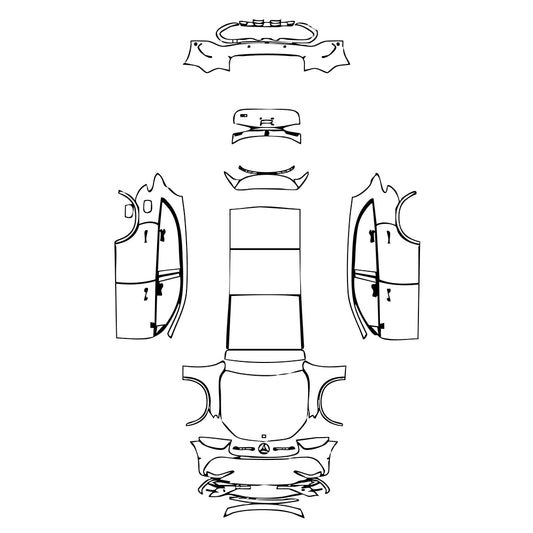 Pre-Cut PPF Mercedes-Benz GLC SUV Extended Wheelbase (GLC L) AMG Line 2025 - PPF-Kits