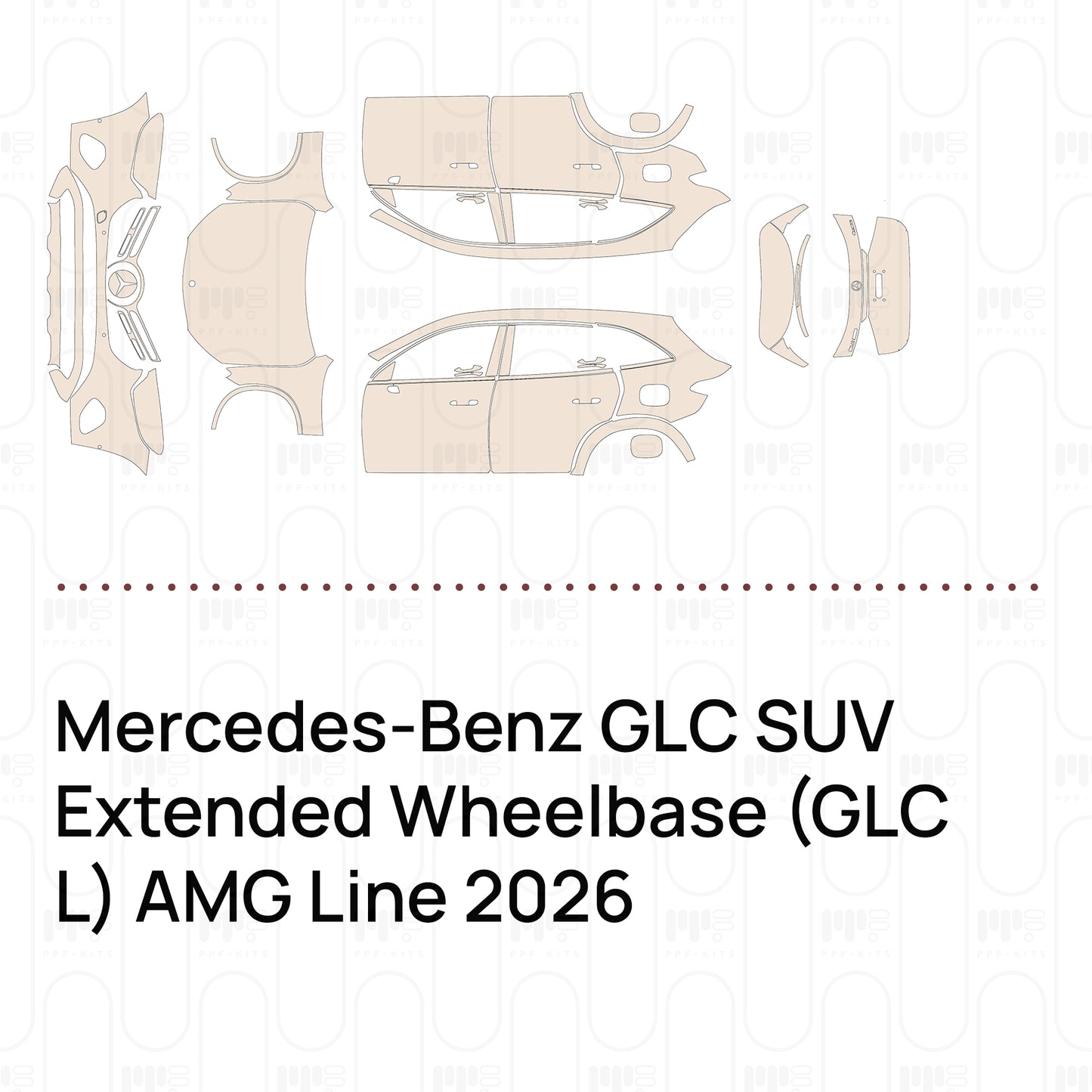 Voorgesneden PPF Mercedes-Benz GLC SUV Extended Wheelbase (GLC L) AMG Line 2026