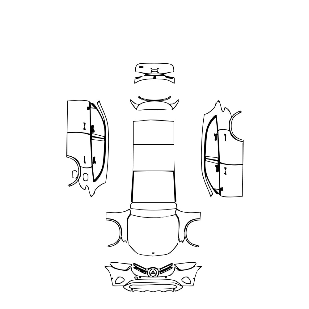 Pre-Cut PPF Mercedes-Benz GLC SUV Extended Wheelbase (GLC L) Base 2024 - PPF-Kits