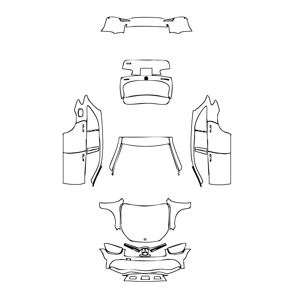 Pre-Cut PPF Mercedes-Benz GLC SUV Standard Wheelbase (GLC) AMG Line 2021 - PPF-Kits