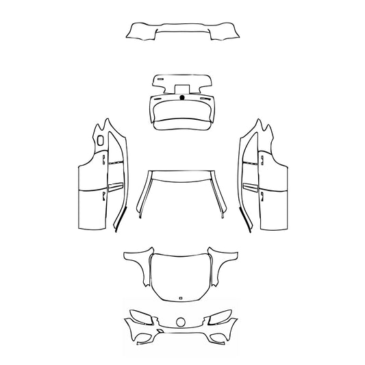 Pre-Cut PPF Mercedes-Benz GLC SUV Standard Wheelbase (GLC) Base 2017 - PPF-Kits