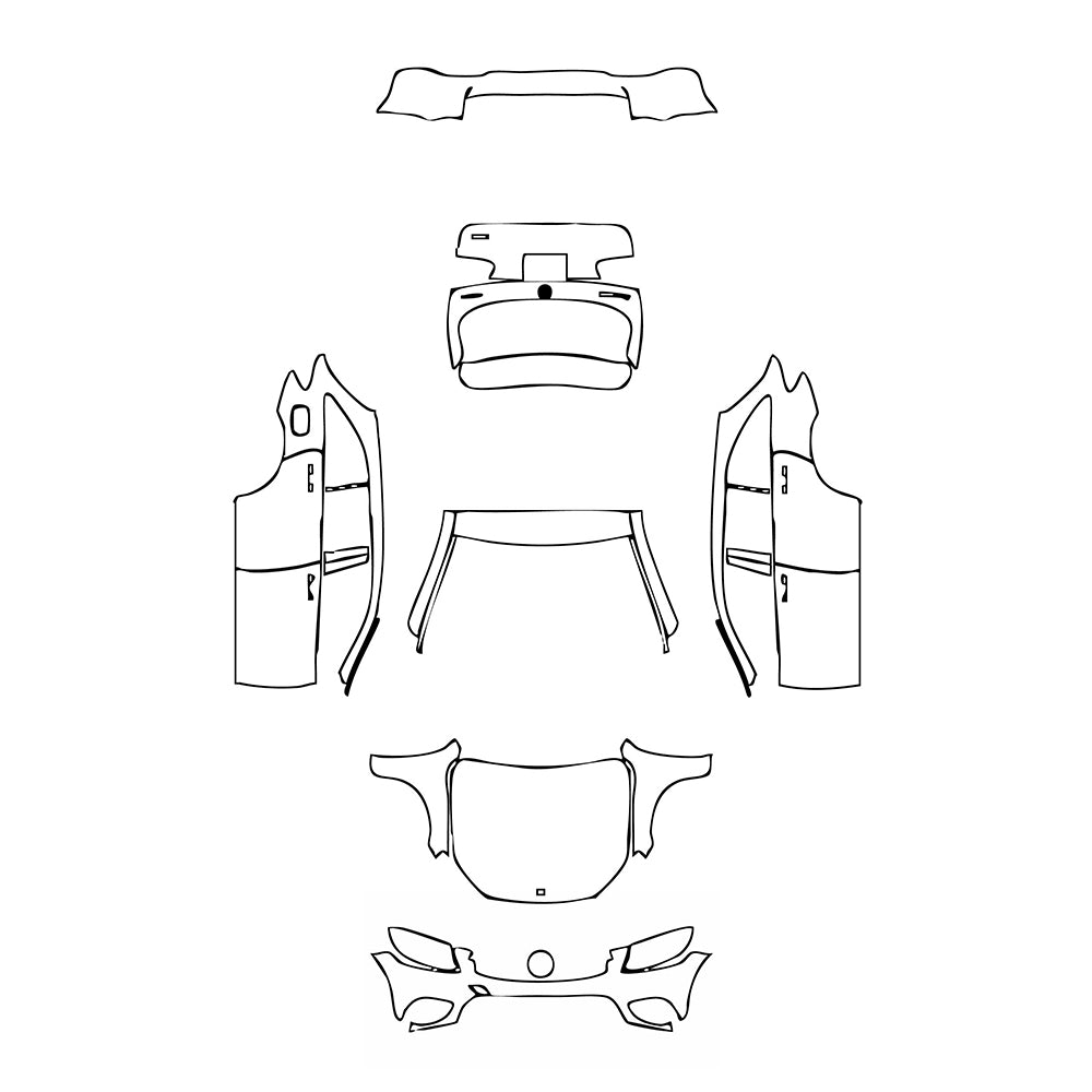 Pre-Cut PPF Mercedes-Benz GLC SUV Standard Wheelbase (GLC) Base 2019 - PPF-Kits