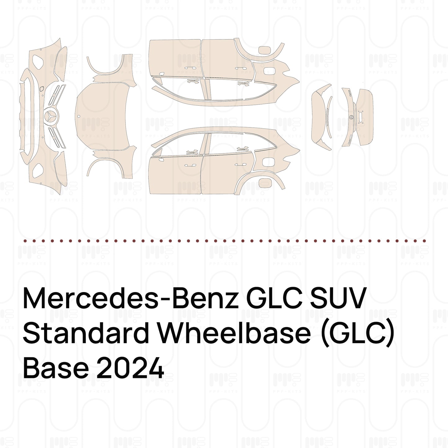 Voorgesneden PPF Mercedes-Benz GLC SUV Standard Wheelbase (GLC) Base 2024