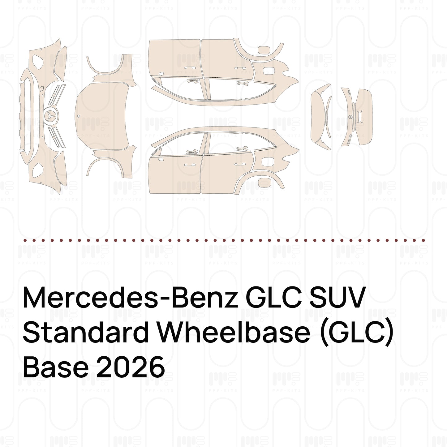 Voorgesneden PPF Mercedes-Benz GLC SUV Standard Wheelbase (GLC) Base 2026