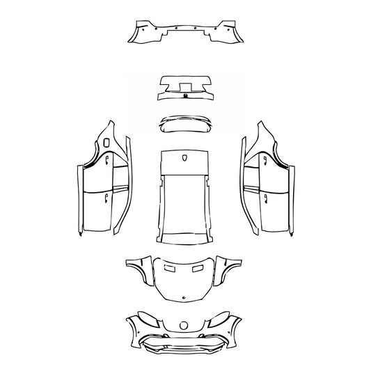 Pre-Cut PPF Mercedes-Benz GLE GLE SUV AMG GLE 63 2017 - PPF-Kits