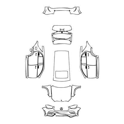 Pre-Cut PPF Mercedes-Benz GLE GLE SUV AMG line 2022 - PPF-Kits