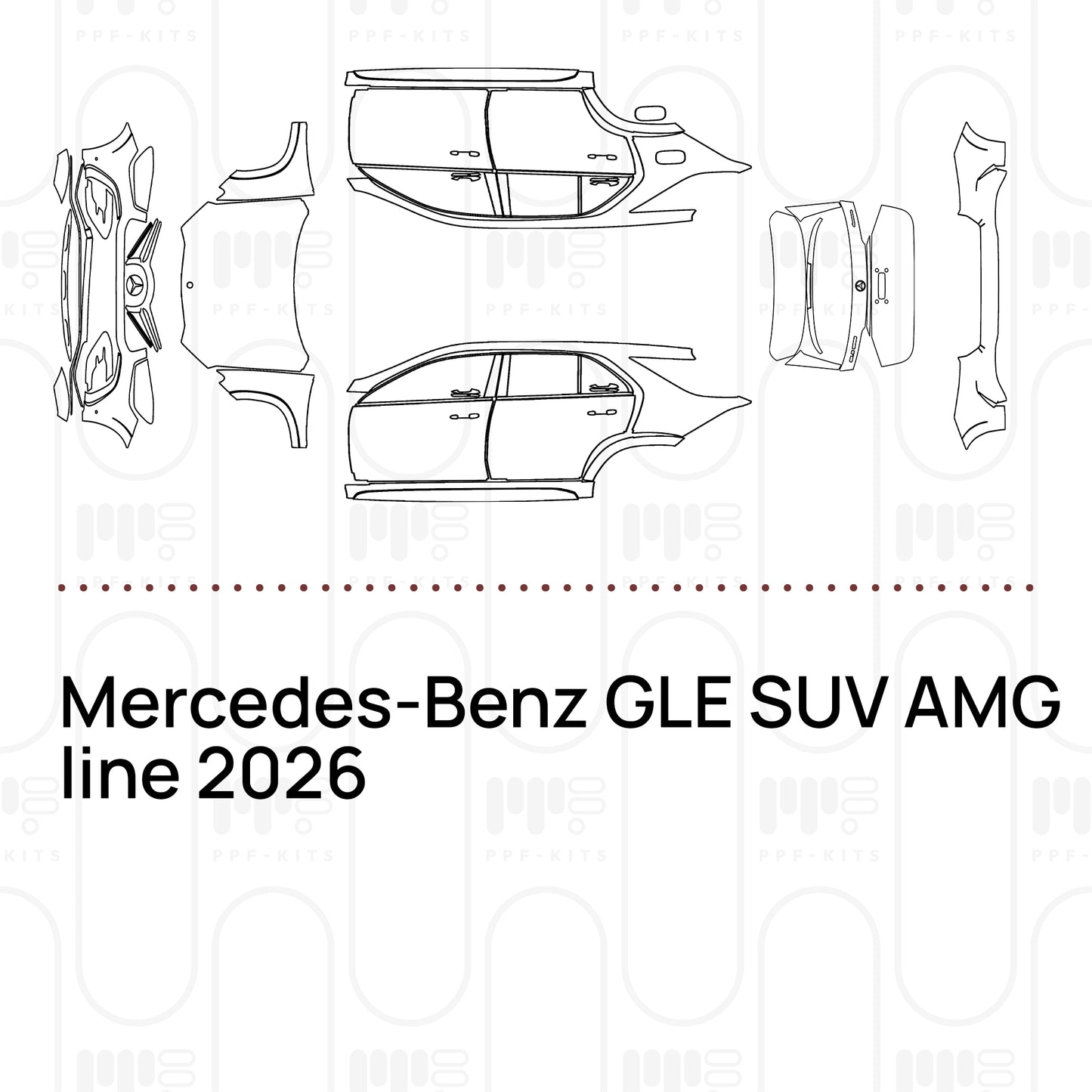 Voorgesneden PPF Mercedes-Benz GLE SUV AMG line 2026