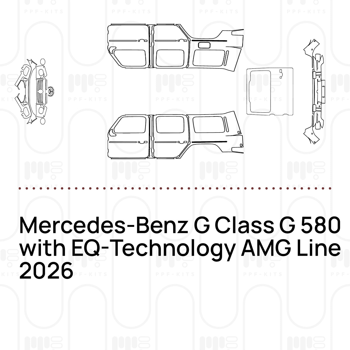 Voorgesneden PPF Mercedes-Benz G Class G 580 with EQ-Technology AMG Line 2026