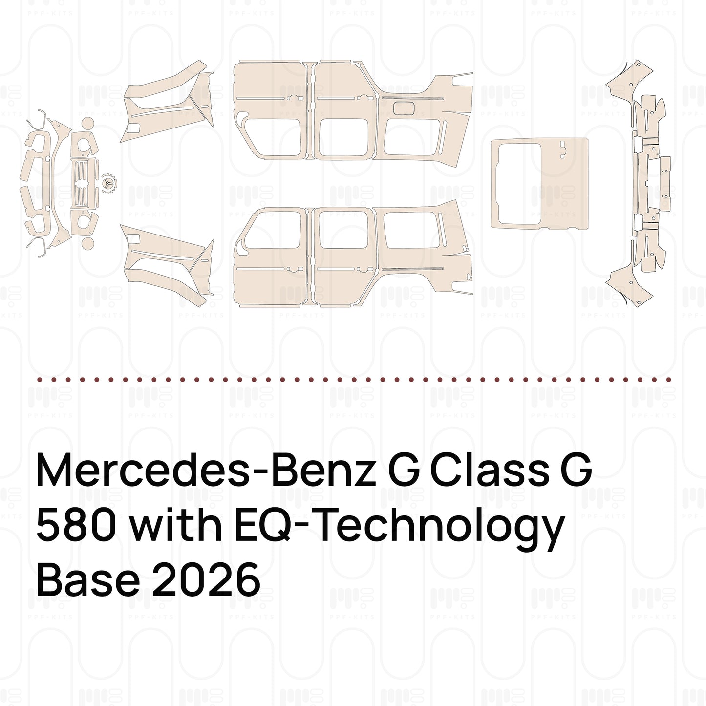 Voorgesneden PPF Mercedes-Benz G Class G 580 with EQ-Technology Base 2026