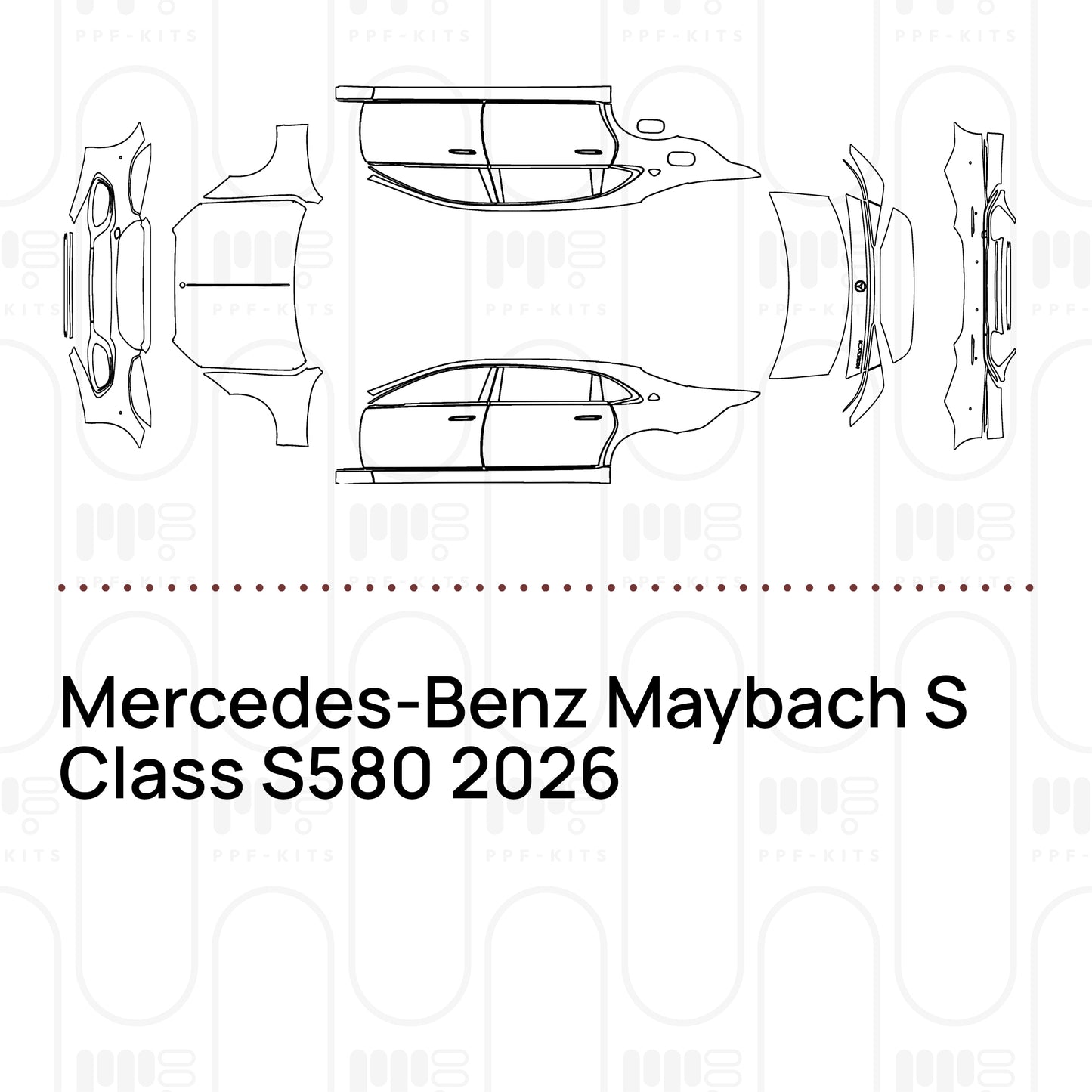 Voorgesneden PPF Mercedes-Benz Maybach S Class S580 2026