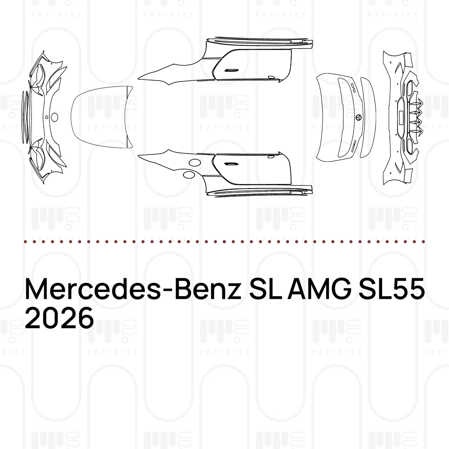 Voorgesneden PPF Mercedes-Benz SL AMG SL55 2026