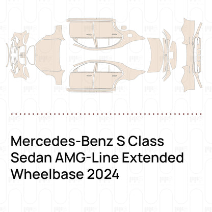 Voorgesneden PPF Mercedes-Benz S Class Sedan AMG-Line Extended Wheelbase 2024