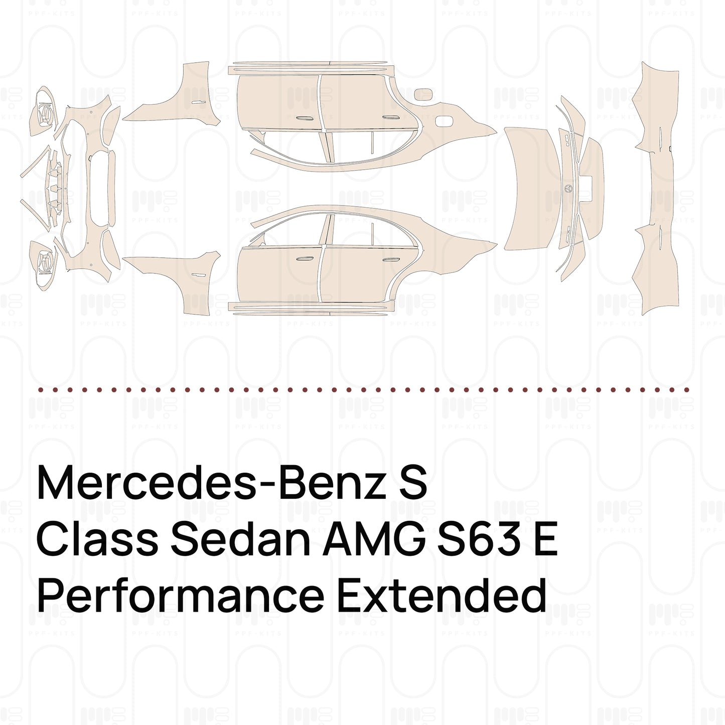 Voorgesneden PPF Mercedes-Benz S Class Sedan AMG S63 E Performance Extended Wheelbase 2023