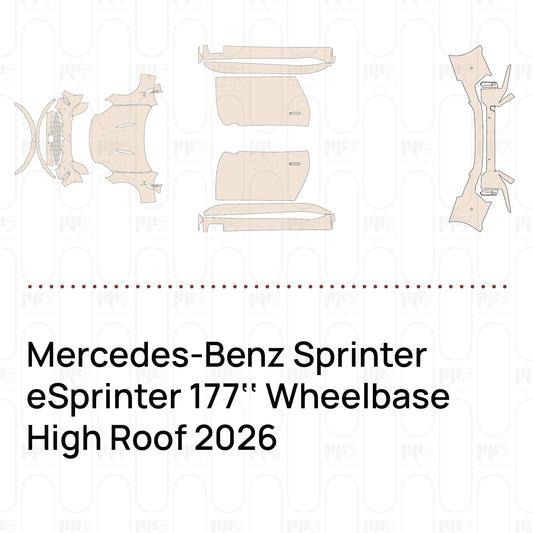 Voorgesneden PPF Mercedes-Benz Sprinter eSprinter 177'' Wheelbase High Roof 2026