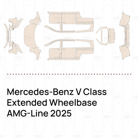 Voorgesneden PPF Mercedes-Benz V Class Extended Wheelbase AMG-Line 2025
