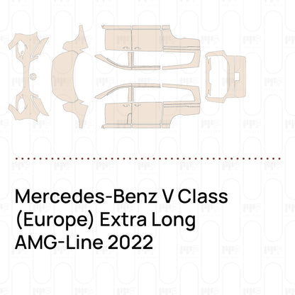 Voorgesneden PPF Mercedes-Benz V Class (Europe) Extra Long AMG-Line 2022