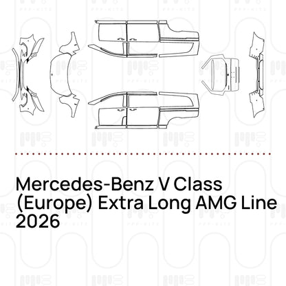 Voorgesneden PPF Mercedes-Benz V Class (Europe) Extra Long AMG Line 2026