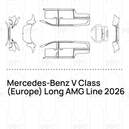 Voorgesneden PPF Mercedes-Benz V Class (Europe) Long AMG Line 2026