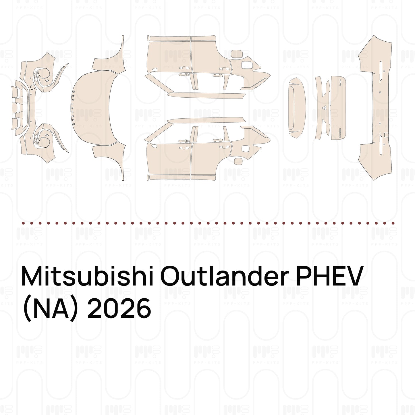 Voorgesneden PPF Mitsubishi Outlander PHEV (NA) 2026