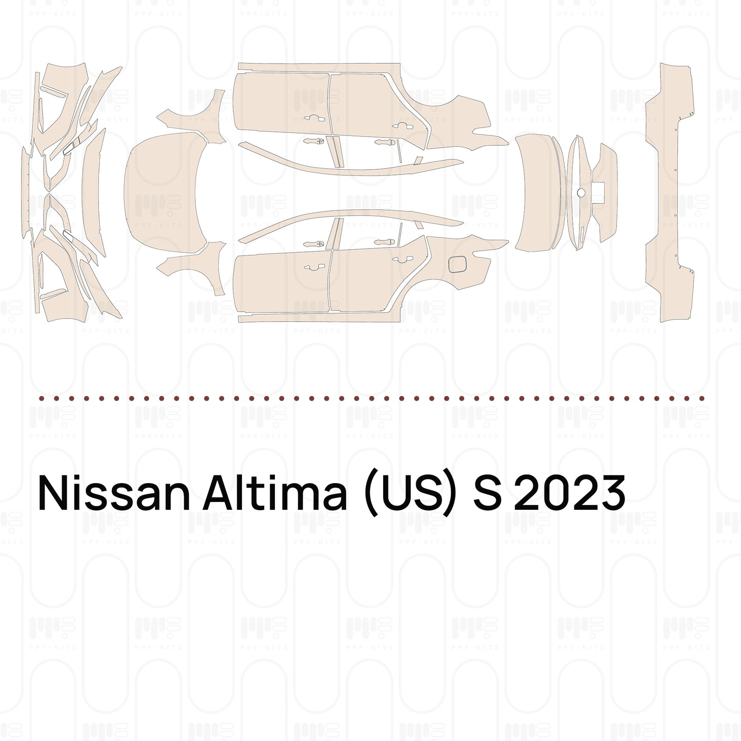 Voorgesneden PPF Nissan Altima (US) S 2023