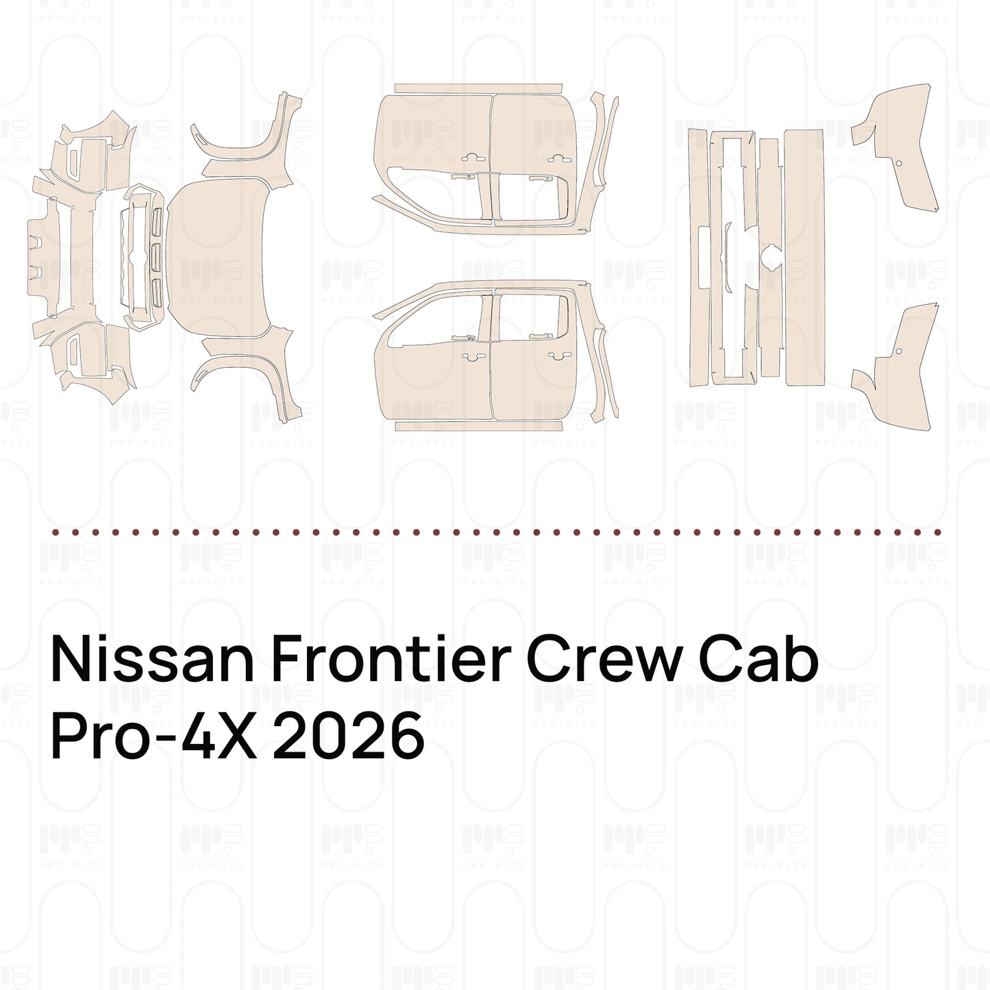 Voorgesneden PPF Nissan Frontier Crew Cab Pro-4X 2026
