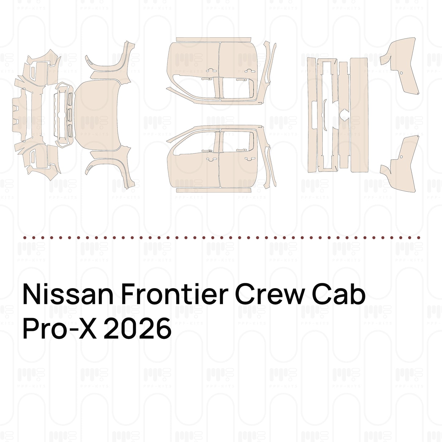 Voorgesneden PPF Nissan Frontier Crew Cab Pro-X 2026