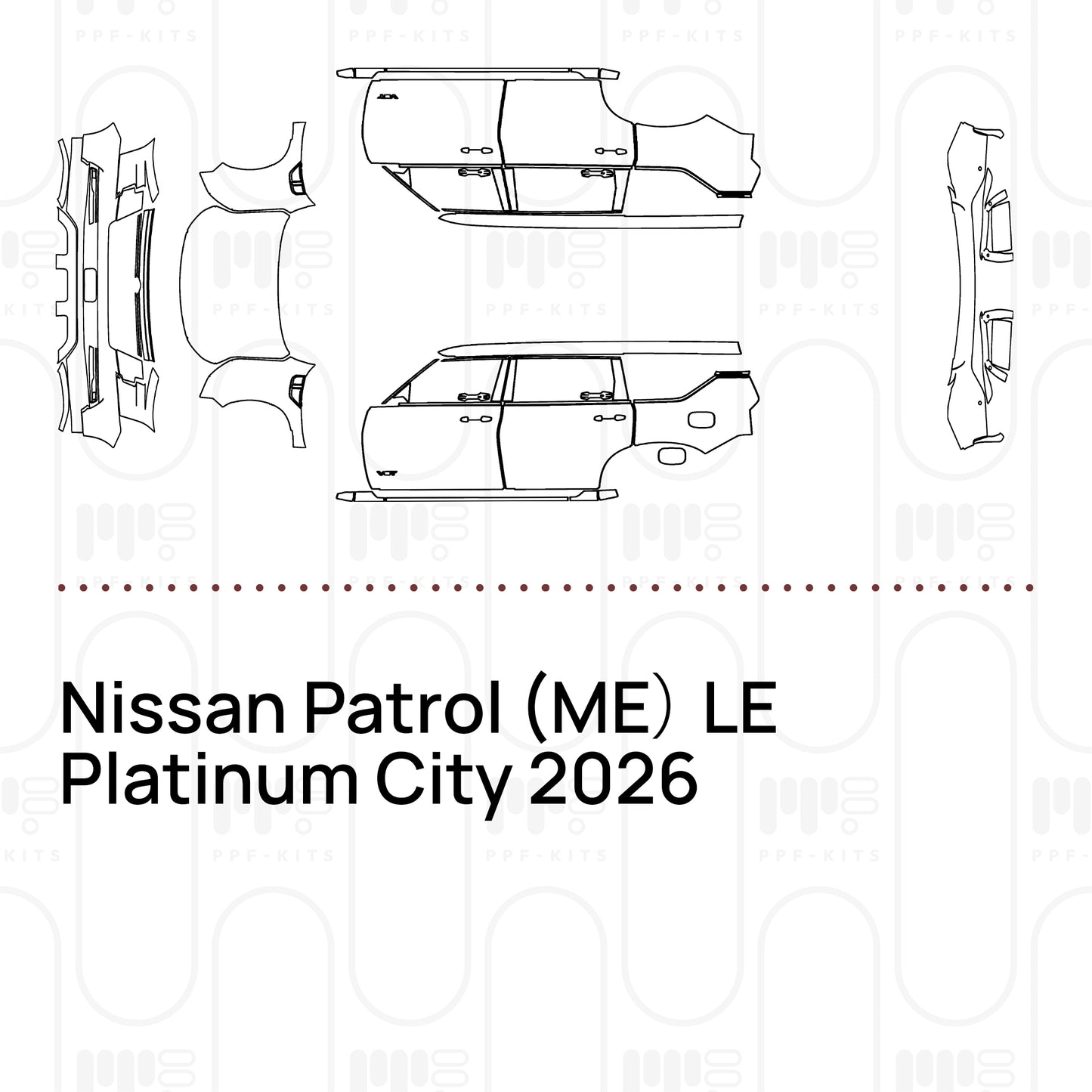 Voorgesneden PPF Nissan Patrol (ME) LE Platinum City 2026