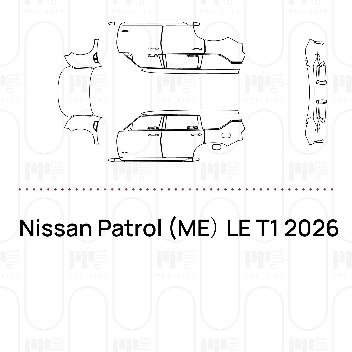 Voorgesneden PPF Nissan Patrol (ME) LE T1 2026