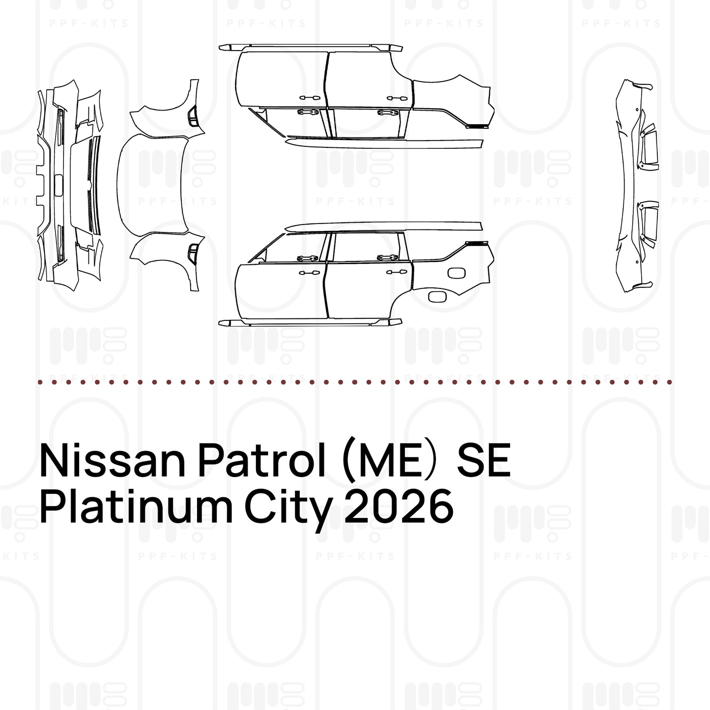 Voorgesneden PPF Nissan Patrol (ME) SE Platinum City 2026