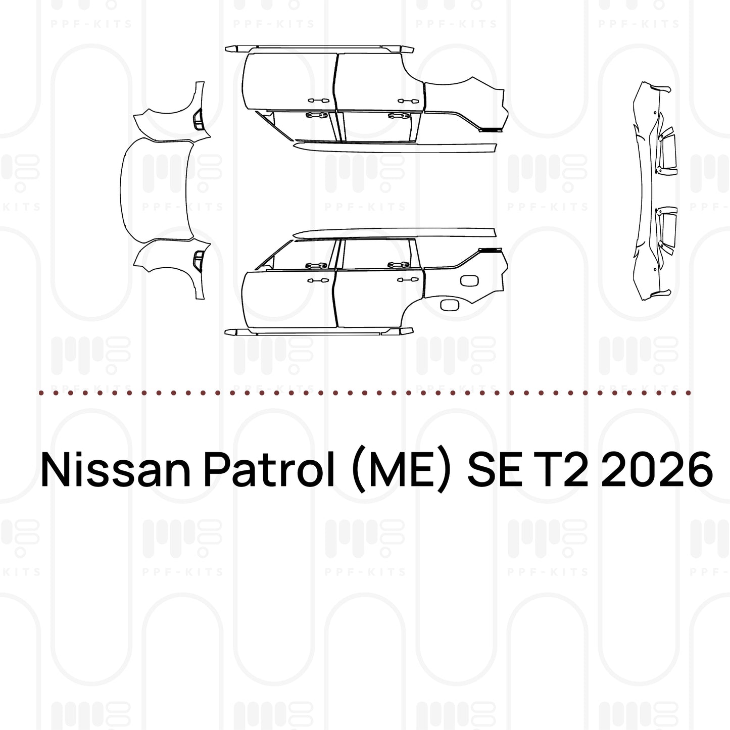Voorgesneden PPF Nissan Patrol (ME) SE T2 2026
