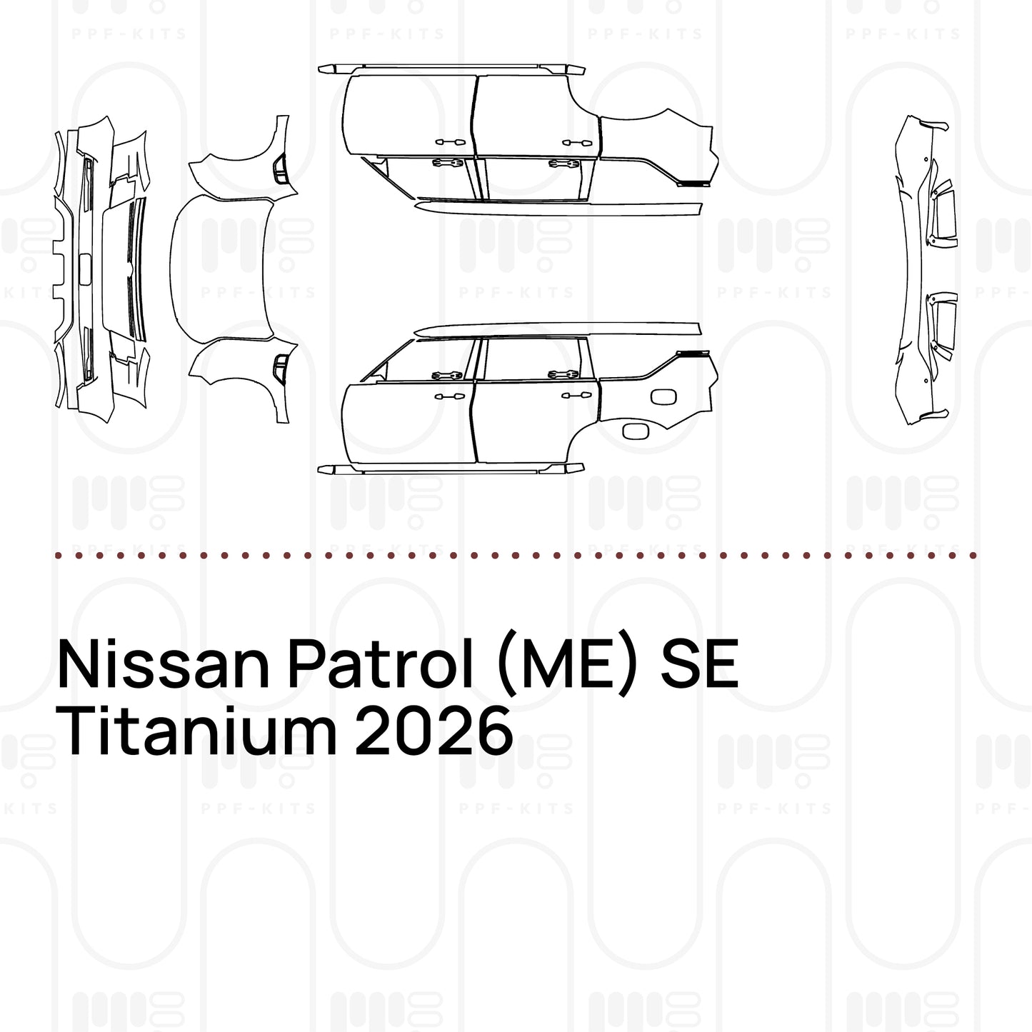 Voorgesneden PPF Nissan Patrol (ME) SE Titanium 2026