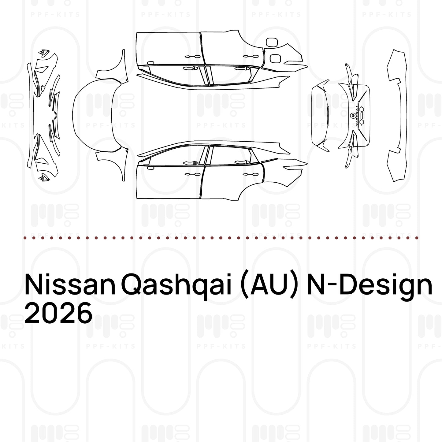 Voorgesneden PPF Nissan Qashqai (AU) N-Design 2026