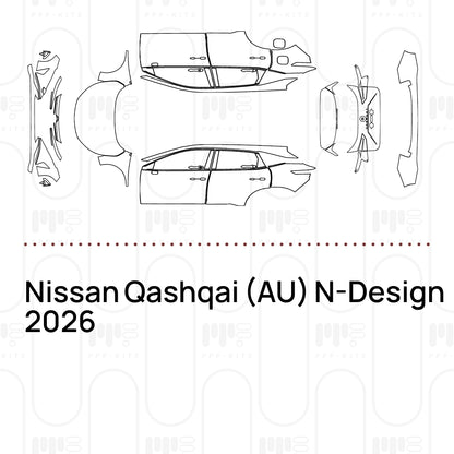 Voorgesneden PPF Nissan Qashqai (AU) N-Design 2026