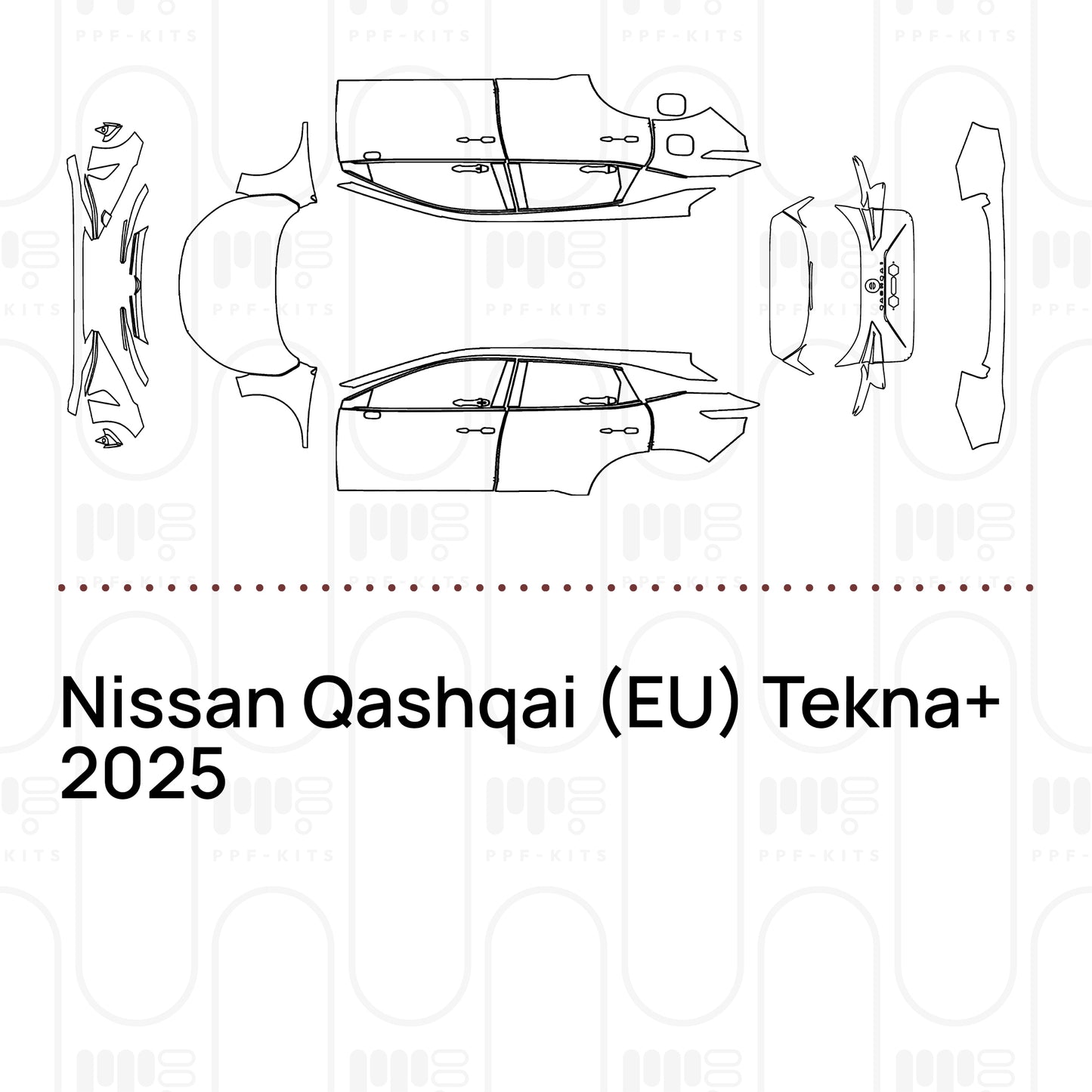 Voorgesneden PPF Nissan Qashqai (EU) Tekna+ 2025