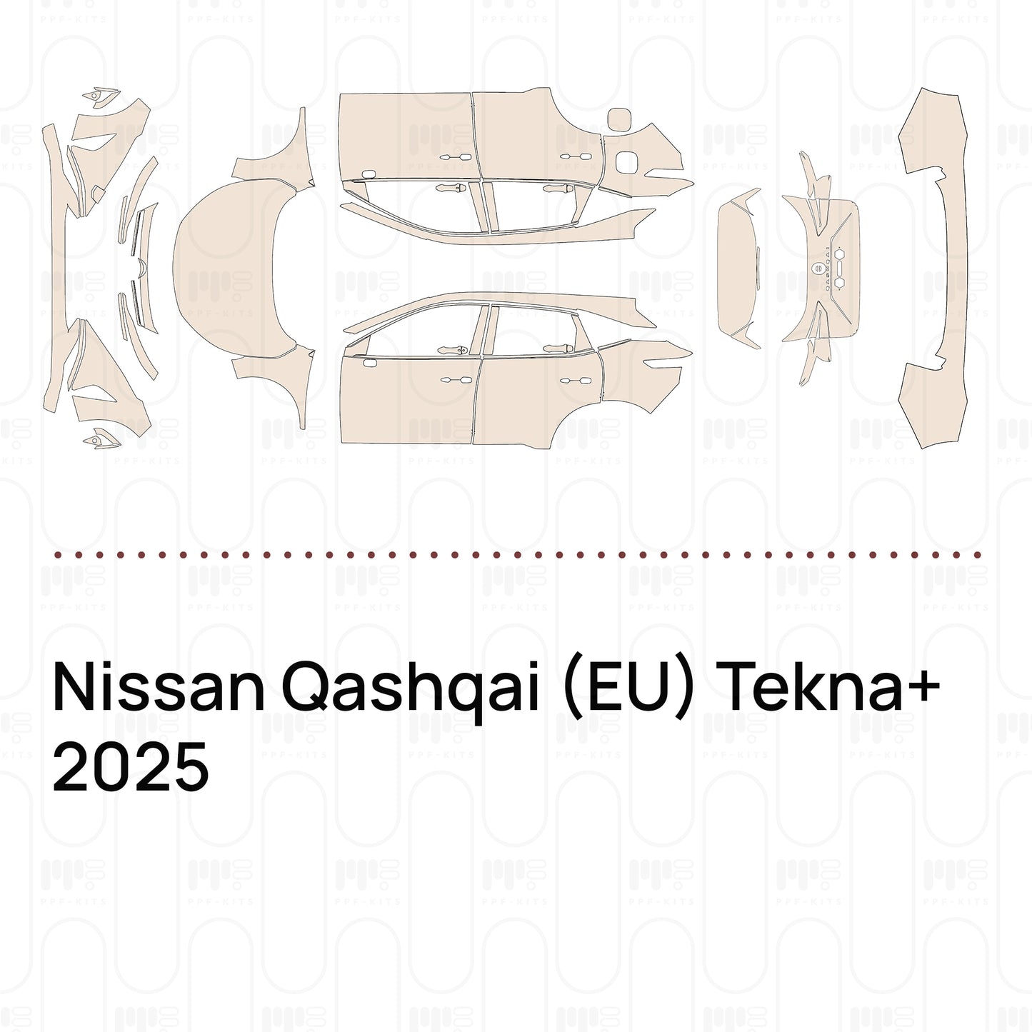 Voorgesneden PPF Nissan Qashqai (EU) Tekna+ 2025