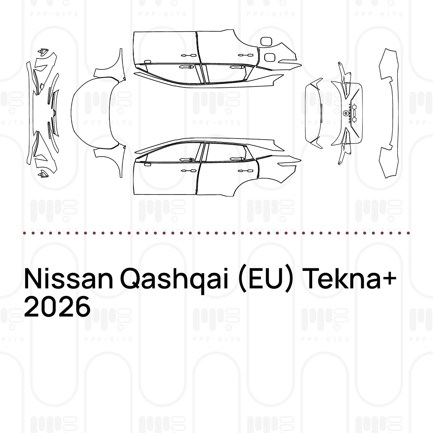 Voorgesneden PPF Nissan Qashqai (EU) Tekna+ 2026